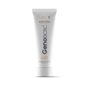کرم ضد آفتاب SPF50 پوست چرب و مختلط بی رنگ ژنوبایوتیک