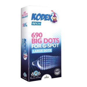 کاندوم ناچ کدکس مدل 690 Big Dots بسته 10 عددی