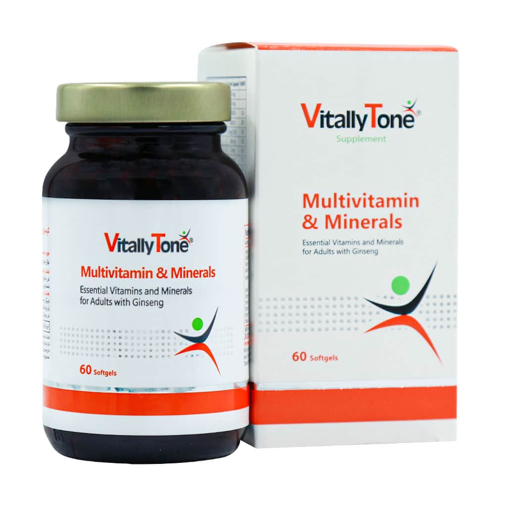 کپسول ژلاتینی نرم مولتی ویتامین و مینرال ویتالی تون 60 عددی
